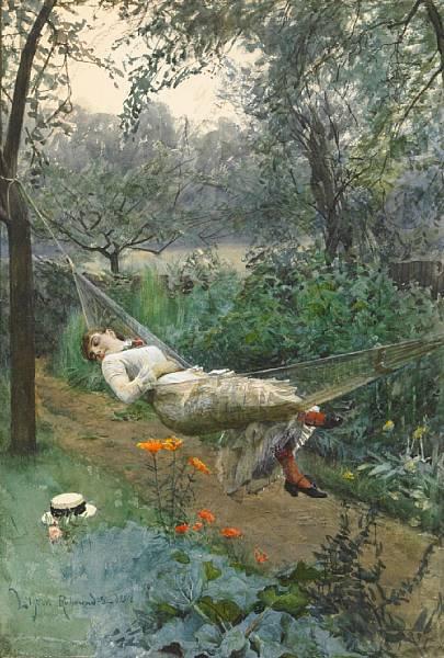 Anders Zorn In the Hammock oil painting image